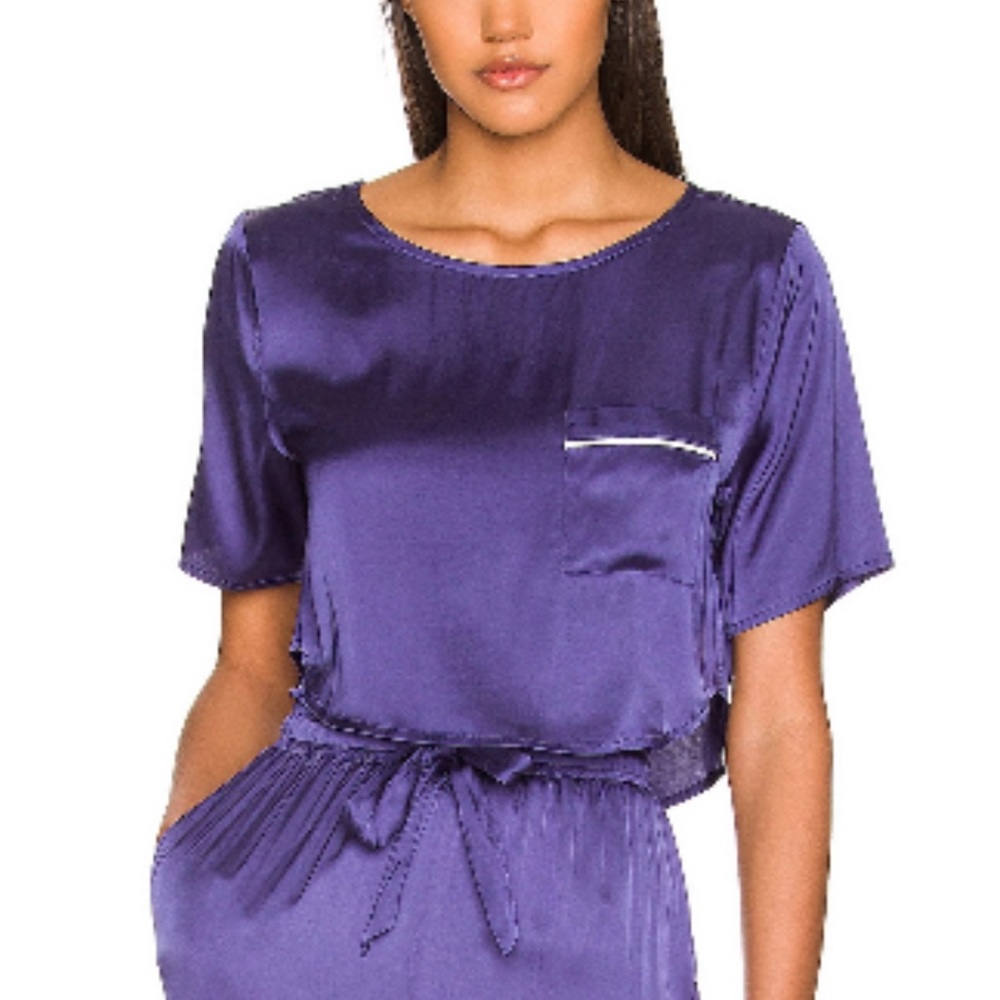 Privacy Please Satin Pajama Top